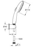 Zestaw Prysznicowy Tempesta 110 Chrom 26920003 Grohe