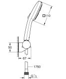 Zestaw Prysznicowy Tempesta Cube 110 Chrom 27584003 Grohe