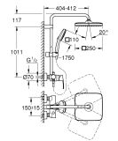 Zestaw Prysznicowy Tempesta Cube System 250 Chrom 26692001 Grohe