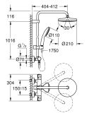 Zestaw Prysznicowy Tempesta System 210 Chrom 26811001 Grohe