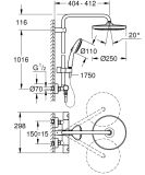Zestaw Prysznicowy Tempesta System 250 Chrom 26670001 Grohe