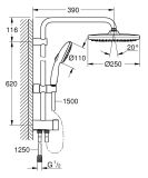 Zestaw Prysznicowy Tempesta System 250 Chrom 26980001 Grohe