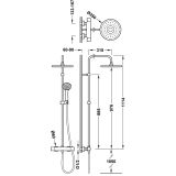 Zestaw Prysznicowy Termostatyczny Base Plus Chrom 21639301 Tres