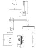 Zestaw Prysznicowy Termostatyczny Contour Miedz Szczotkowana SYSCT11CPB Omnires