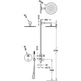 Zestaw Prysznicowy Therm-Box Termostatycznej Podtynkowej 2-Drożnej Chrom 28325002 Tres