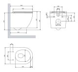 Zestaw WC Ottawa Biały Mat 49x36,5 OTTAWASPXMWBM Omnires