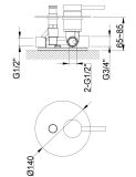 Zestaw Prysznicowy AXEL GOLD QW210AGDR25 Kohlman