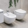 miska-bidet w beżowej łazience