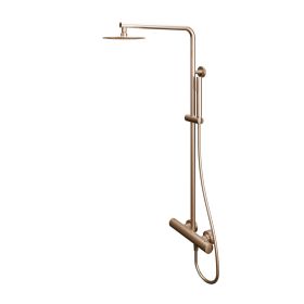 Kolumna Natryskowa Termostatyczna Rio 2Funkcyjna Z Zestawem Natryskowym I Deszczownicą 250 mm Miedź 0401201RGN Emporia