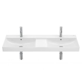 Umywalka Prostokątna Podwójna Ona Biała 120x46 cm A32768B000 Roca