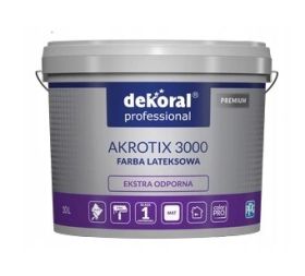 Farba Lateksowa Professional Akrotix 3000 AG+ 10L Biała Dekoral