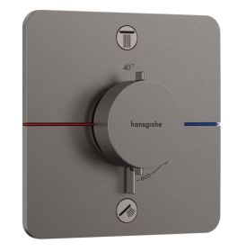 Bateria Prysznicowa Showerselect Comfort Q 15583340 Czarny Chrom Szczotkowany Hansgrohe