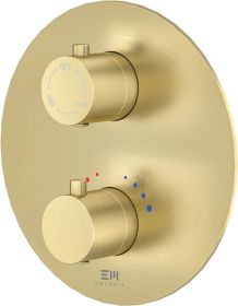 Bateria PrysznicowoWannowa Termostatyczna Fly Złoty Szczotkowany 03043GN Emporia