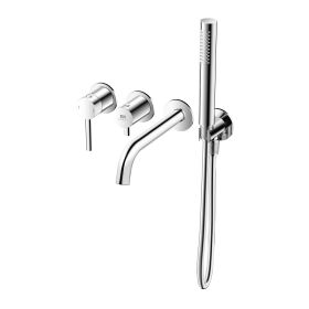 Bateria Wannowa Podtynkowa Fly 4Otworowa Z Boxem I Zestawem Prysznicowym Chrom 03032CHR Emporia