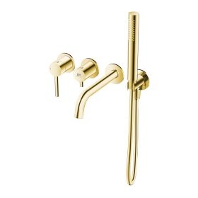 Bateria Wannowa Podtynkowa Fly 4Otworowa Z Boxem I Zestawem Prysznicowym Złoty 03032GD Emporia