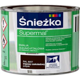 Emalia OlejnoFtalowa Supermal Brązowy Czekoladowy 0,2L Połysk Śnieżka