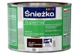 Emalia OlejnoFtalowa Supermal Brązowy Czekoladowy 0,4L Połysk Śnieżka