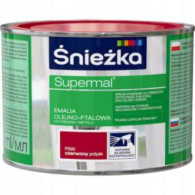 Emalia OlejnoFtalowa Supermal Czerwony 0,4L Połysk Śnieżka