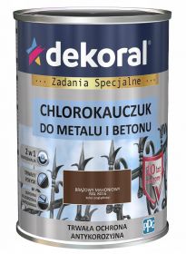 Emalia Chlorokauczukowa Strong Brązowy Mahoń RAL 8016 0,9L Dekoral