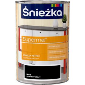 Emalia Supermal Nitro Czarny Mat 0.8 L Śnieżka