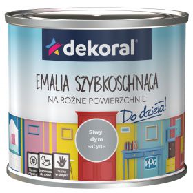 Emalia Szybkoschnąca Do Dzieła Siwy Dym Satyna 0,5L Dekoral