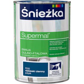 Emalia OlejnoFtalowa Supermal Niebieski Ciemny F530 0,8L Połysk Śnieżka