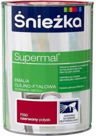Emalia OlejnoFtalowa Supermal Czerwony F590 0,8L Połysk Śnieżka