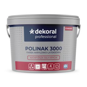 Farba AkrylowoLateksowa Professional Polinak 3000 9,75L Baza LN Dekoral