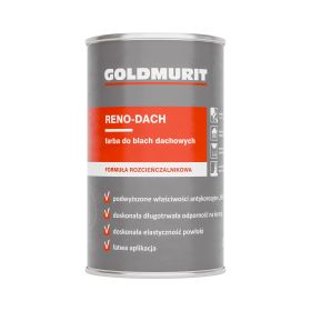 Farba Reno Dach Czarny RAL 9005 1L Goldmurit