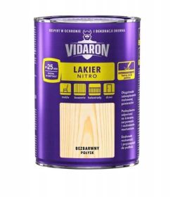 LAKIER DO DREWNA NITRO VIDARON 0.75L POŁYSK