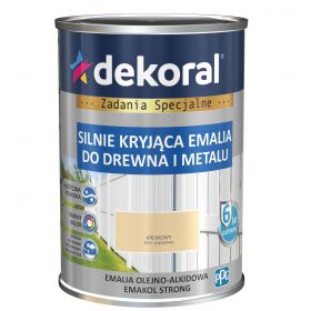 Emalia OlejnoAlkidowa Emakol Strong Kremowy Połysk 0,9L Dekoral