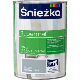 Emalia OlejnoFtalowa Supermal Stalowy 0,8L Połysk Śnieżka