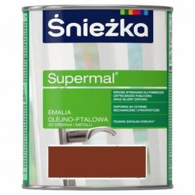 Emalia OlejnoFtalowa Supermal Orzech Średni Mat 0,8L Śnieżka