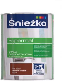 Emalia OlejnoFtalowa Supermal Orzech Średni 0,8L Połysk Śnieżka