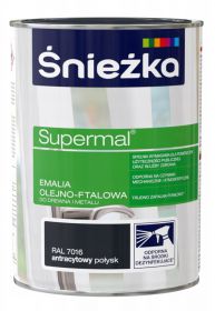 Emalia OlejnoFtalowa Supermal Antracyt RAL7016 0.8L Śnieżka