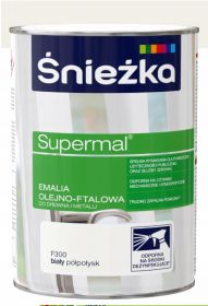 Emalia OlejnoFtalowa Supermal Biały Półpołysk 0.8L  Śnieżka