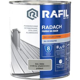 Farba Na Dach Rail Radach 0,75L Srebrny Aluminiowy RAL 9006 Rafil