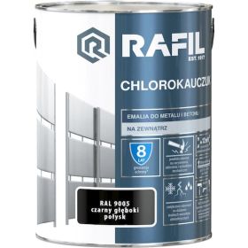 Emalia Chlorokauczukowa Czarny Głęboki RAL9005 5L Rafil