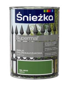 Emalia Chlorokauczukowa Supermal Zielony 0,9L Połysk Śnieżka