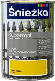Emalia Chlorokauczukowa Supermal Żółty 0,9L Połysk Śnieżka