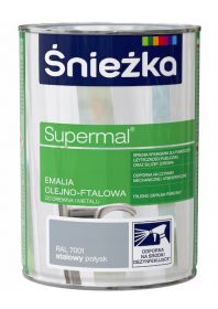 Emalia OlejnoFtalowa Supermal Stalowy 0,4L Połysk Śnieżka
