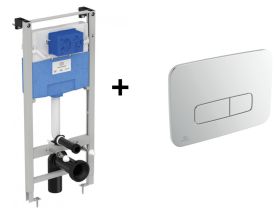 Stelaż Podtynkowy Prosys + Przycisk Chrom R020467 + R0123AA Ideal Standard