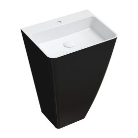 Umywalka Wolnostojąca Parma CzarnoBiała 55x43 PARMAUWBCP Omnires