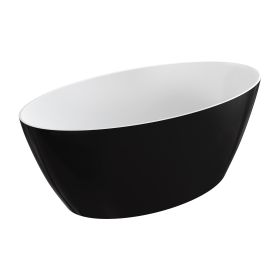 Wanna Wolnostojąca Siena CzarnoBiała 160,5x80,5 SIENAWWBCP Omnires
