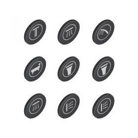 Zestaw Nakładek Na Przyciski Smartcontrol SmartControl Oszroniony Granit 14077XH0 Grohe