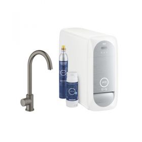 Zestaw Startowy Mono Z Wylewką W Kształcie C Grohe Blue Home Brushed Hard Graphite 31498AL1 Grohe