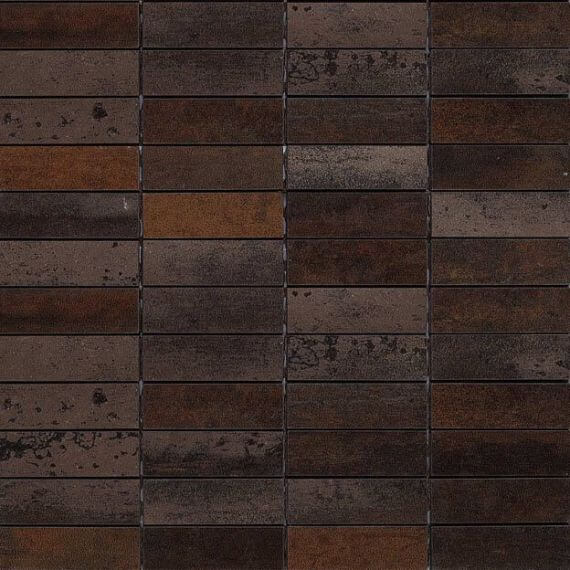 Mozaika Corten A Mosaico Rect. Natura 30x30 (kostka 7x2,5) Tau Ceramica