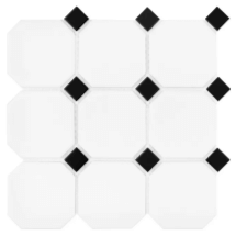 Mozaika gresowa Octagon White 95 Matt Dunin