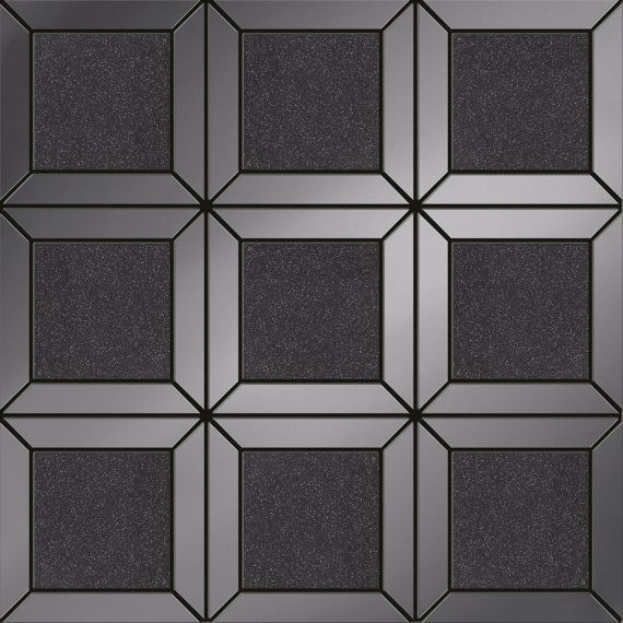 Mozaika Ścienna Lucid Square Black 29,8x29,8 gr. 10mm Tubądzin Zień
