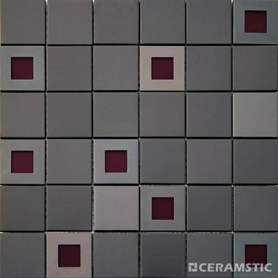 Mozaika Szklano - Metalowa Jazz Black MSM-24 32x32 Ceramstic